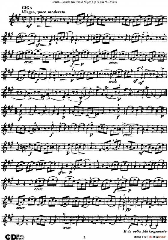 Sonata No.9 in A Major Op.5 No.9