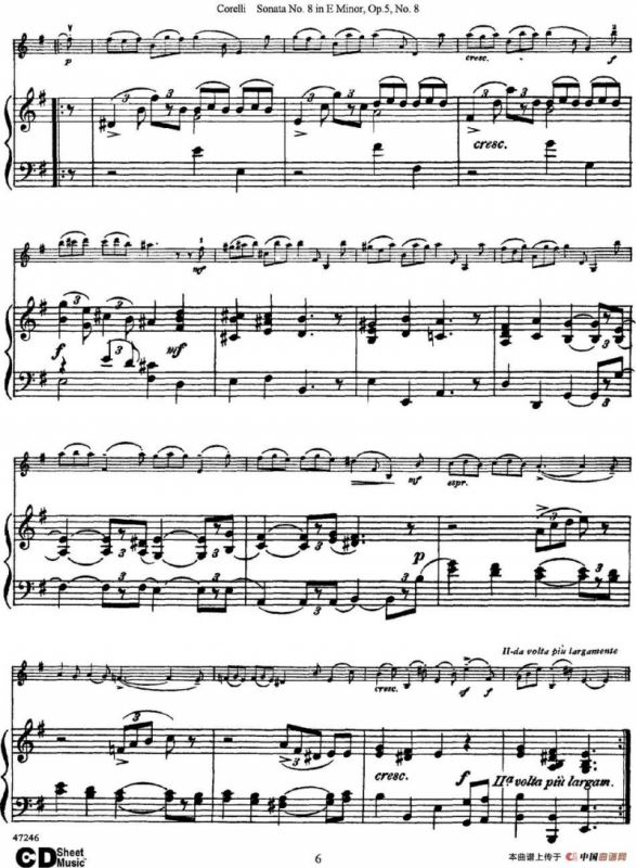 Sonata No.8 in E Minor Op.5 No.8（小提琴+钢琴伴奏）