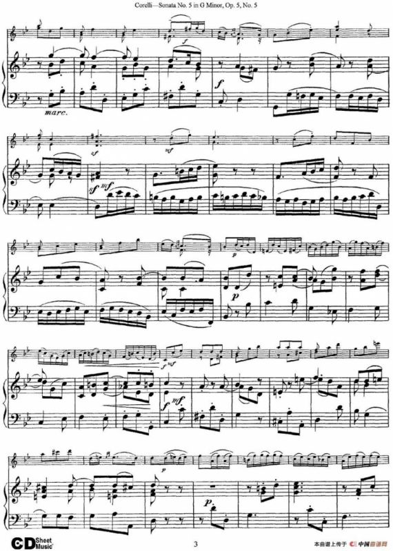 Sonata No.5 in G MinorOp.5 No.5（小提琴+钢琴伴奏）