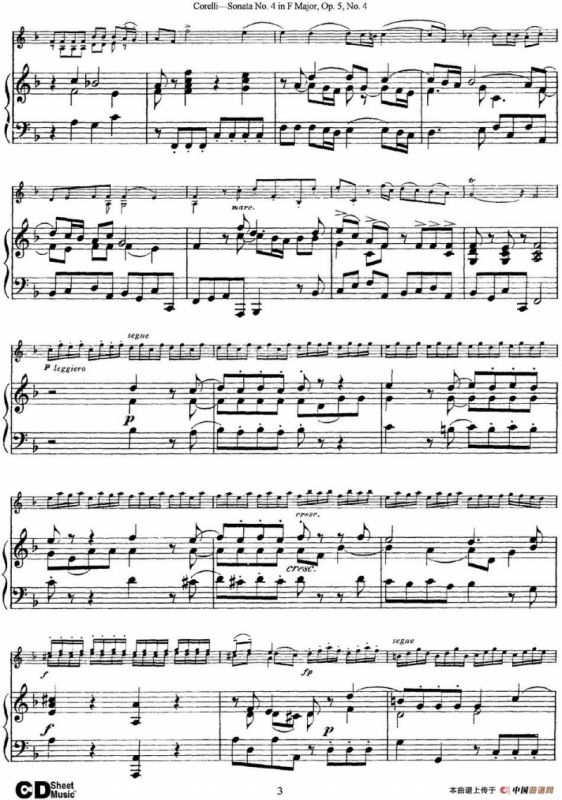 Sonata No.4 in F MajorOp.5 No.4（小提琴+钢琴伴奏）