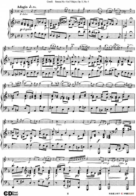 Sonata No.4 in F MajorOp.5 No.4（小提琴+钢琴伴奏）