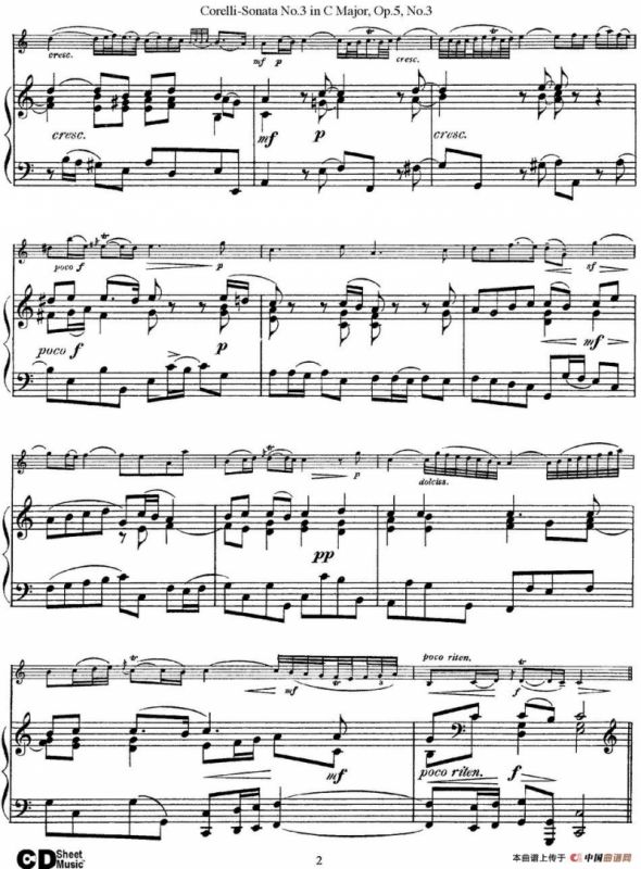 Sonata No.3 in C MajorOp.5 No.3（小提琴+钢琴伴奏）