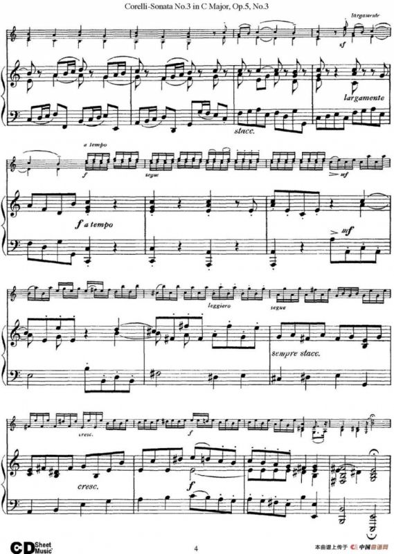 Sonata No.3 in C MajorOp.5 No.3（小提琴+钢琴伴奏）