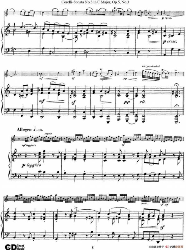 Sonata No.3 in C MajorOp.5 No.3（小提琴+钢琴伴奏）
