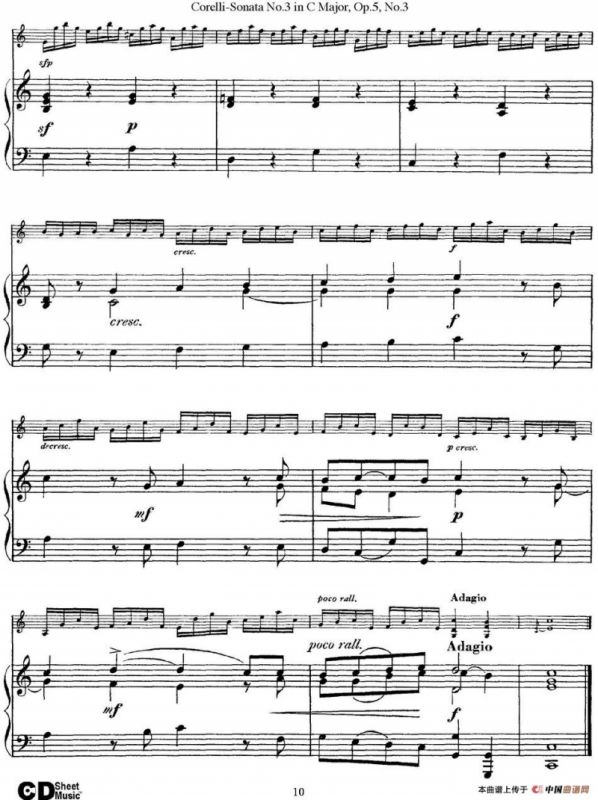 Sonata No.3 in C MajorOp.5 No.3（小提琴+钢琴伴奏）