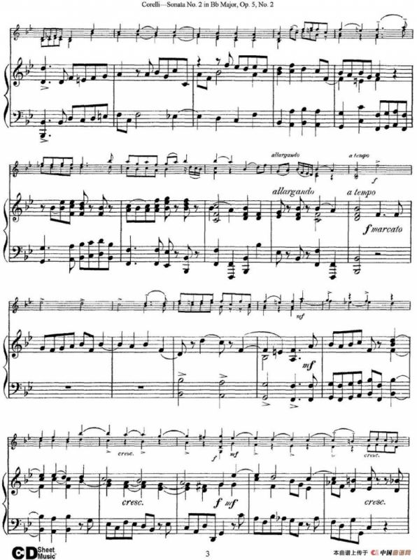Sonata No.2 in Bb MajorOp.5 No.2（小提琴+钢琴伴奏）