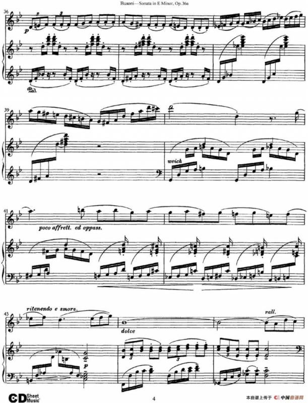 Violin Sonata No.2 in E Minor Op.36（小提琴+钢琴伴奏）