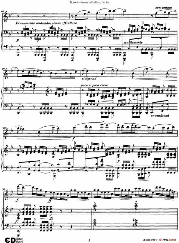 Violin Sonata No.2 in E Minor Op.36（小提琴+钢琴伴奏）
