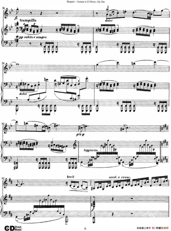 Violin Sonata No.2 in E Minor Op.36（小提琴+钢琴伴奏）