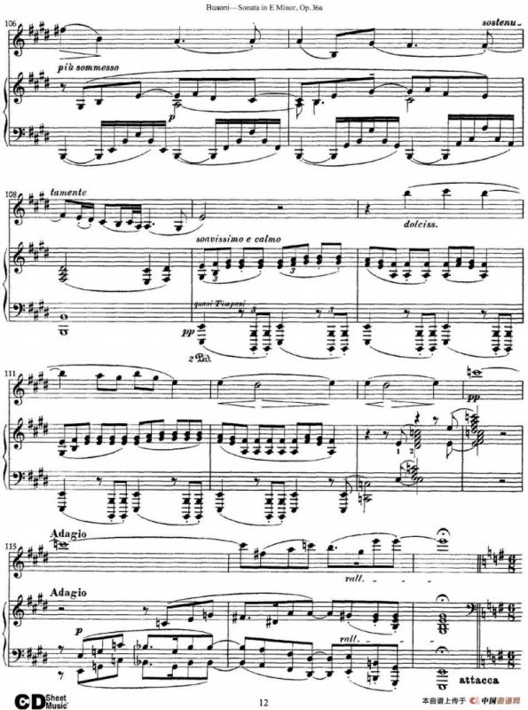 Violin Sonata No.2 in E Minor Op.36（小提琴+钢琴伴奏）