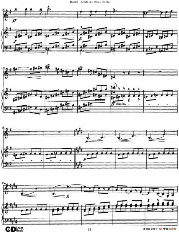Violin Sonata No.2 in E Minor Op.36（小提琴+钢琴伴奏）
