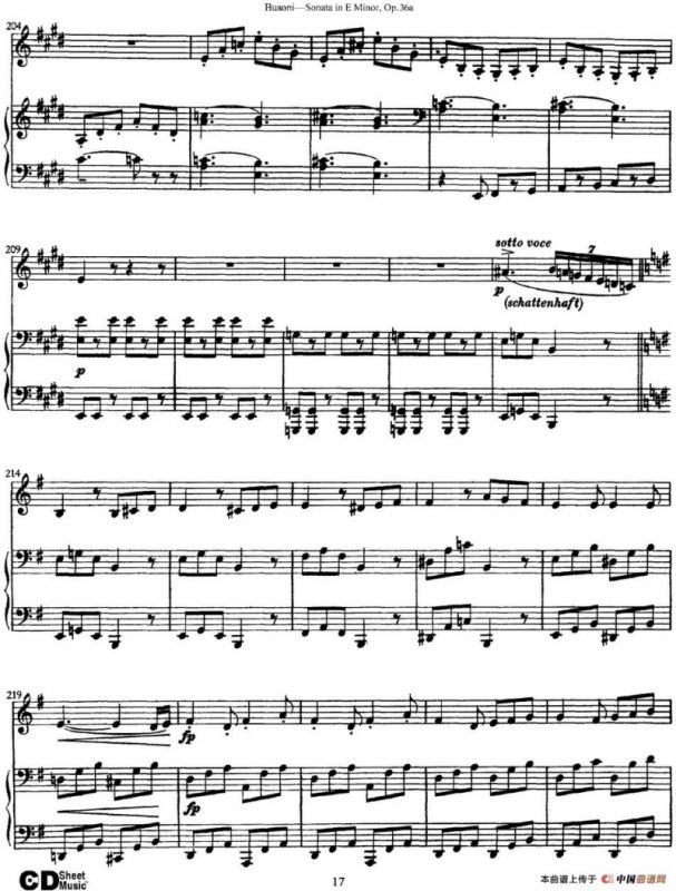 Violin Sonata No.2 in E Minor Op.36（小提琴+钢琴伴奏）