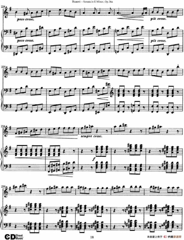 Violin Sonata No.2 in E Minor Op.36（小提琴+钢琴伴奏）