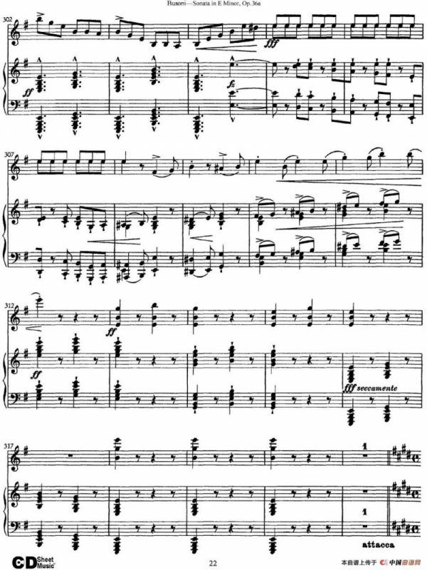 Violin Sonata No.2 in E Minor Op.36（小提琴+钢琴伴奏）