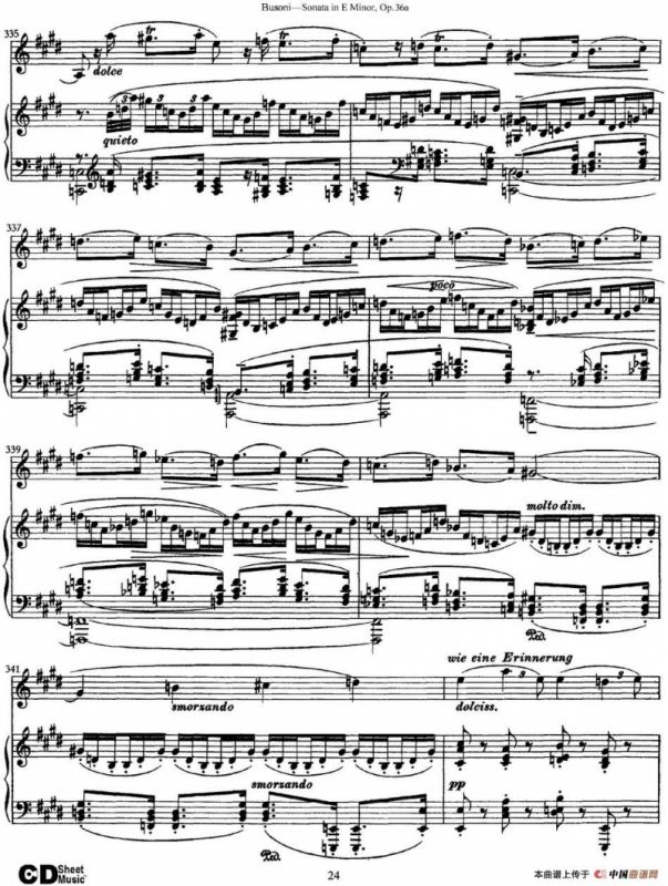 Violin Sonata No.2 in E Minor Op.36（小提琴+钢琴伴奏）