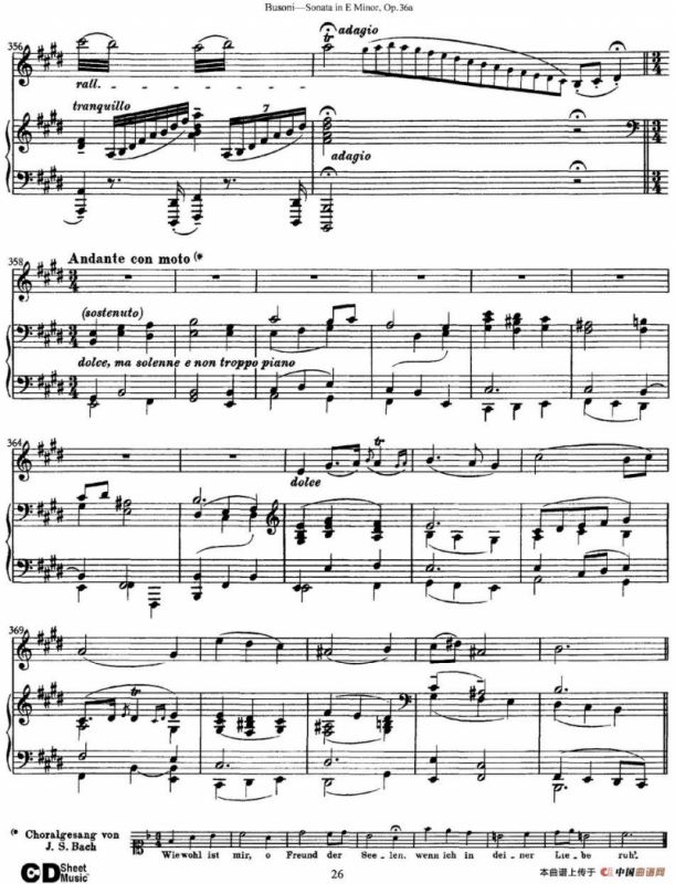 Violin Sonata No.2 in E Minor Op.36（小提琴+钢琴伴奏）