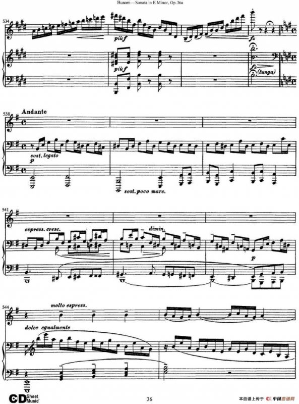 Violin Sonata No.2 in E Minor Op.36（小提琴+钢琴伴奏）