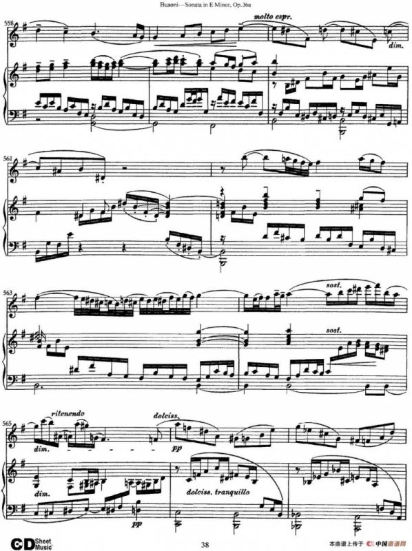 Violin Sonata No.2 in E Minor Op.36（小提琴+钢琴伴奏）