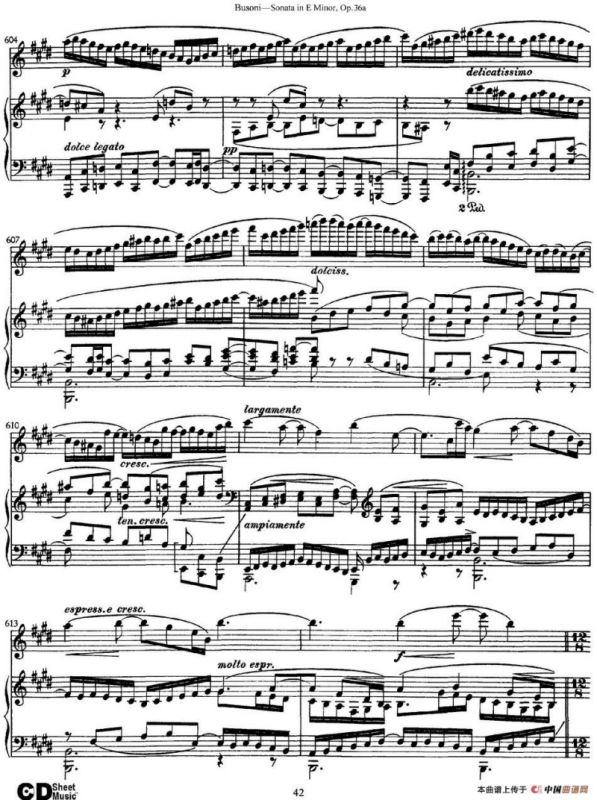 Violin Sonata No.2 in E Minor Op.36（小提琴+钢琴伴奏）