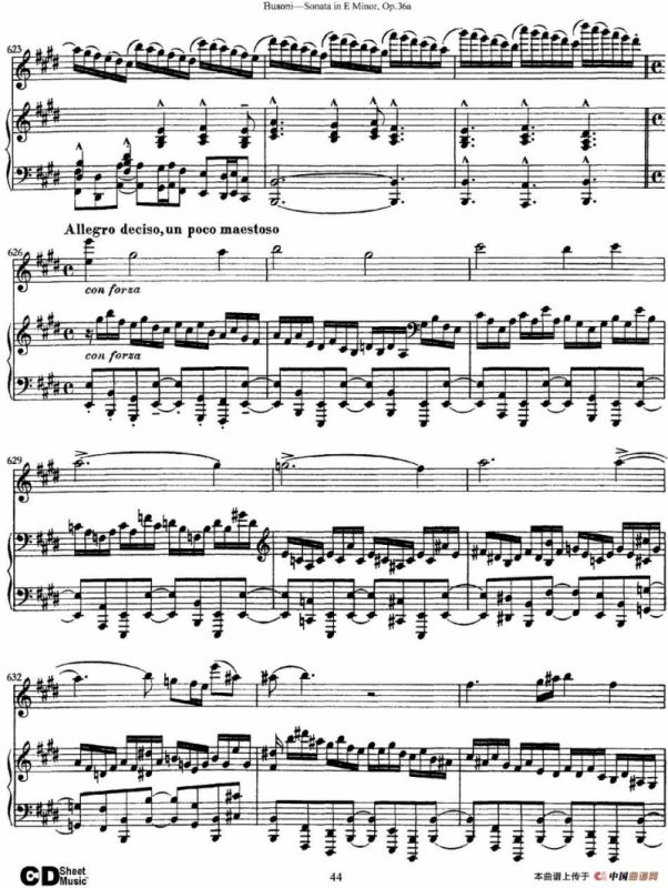 Violin Sonata No.2 in E Minor Op.36（小提琴+钢琴伴奏）