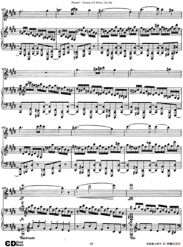 Violin Sonata No.2 in E Minor Op.36（小提琴+钢琴伴奏）