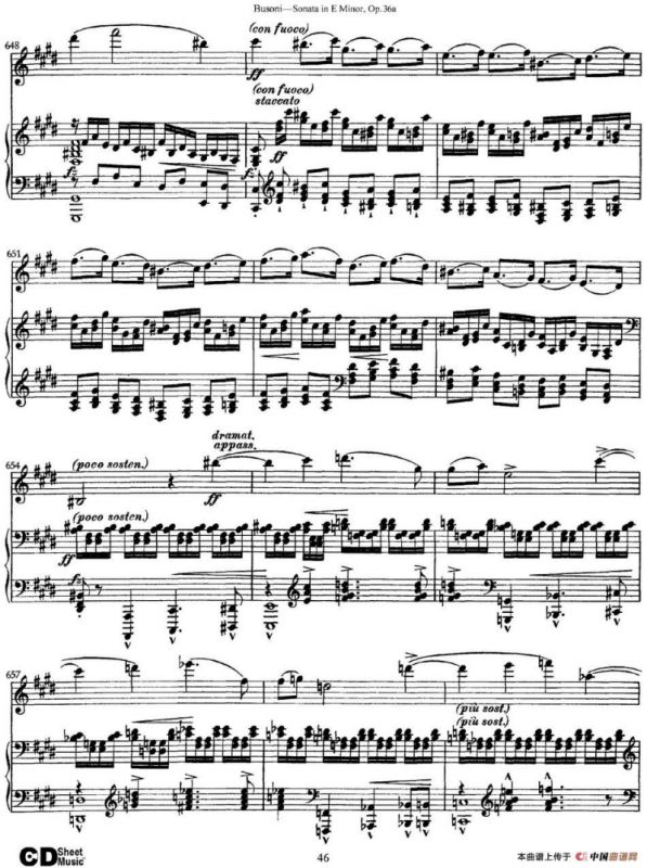 Violin Sonata No.2 in E Minor Op.36（小提琴+钢琴伴奏）