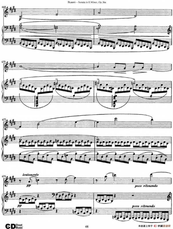 Violin Sonata No.2 in E Minor Op.36（小提琴+钢琴伴奏）