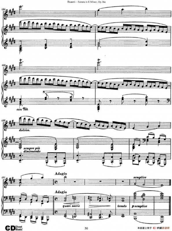 Violin Sonata No.2 in E Minor Op.36（小提琴+钢琴伴奏）