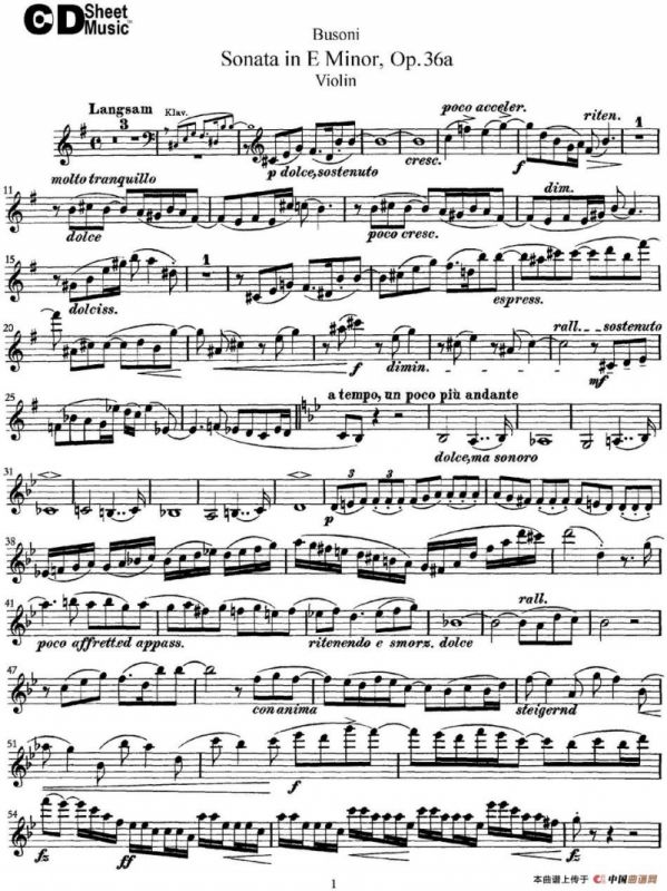 Violin Sonata No.2 in E Minor Op.36