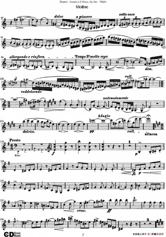 Violin Sonata No.2 in E Minor Op.36
