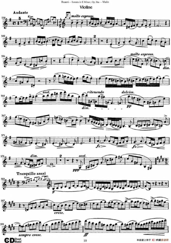 Violin Sonata No.2 in E Minor Op.36