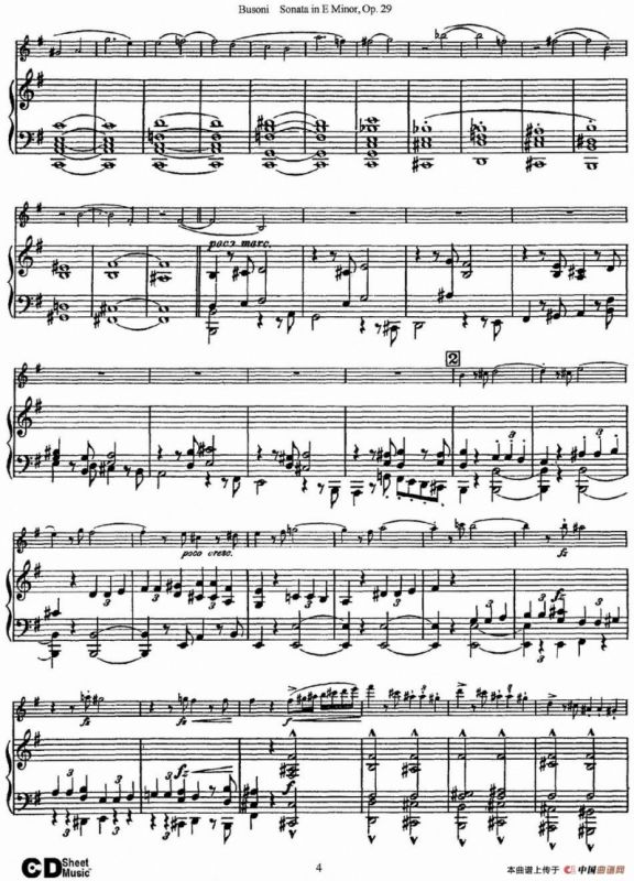 Violin Sonata No.1 in E Minor Op.29（小提琴+钢琴伴奏）