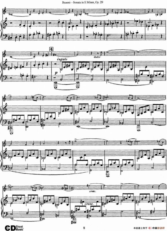 Violin Sonata No.1 in E Minor Op.29（小提琴+钢琴伴奏）