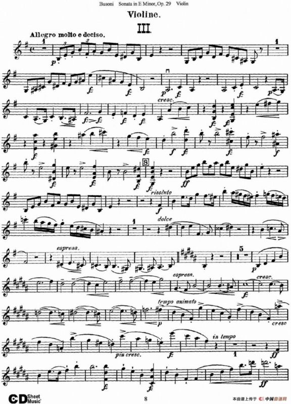 Violin Sonata No.1 in E Minor Op.29