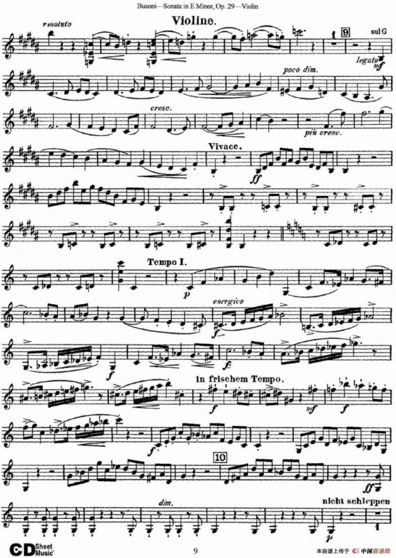 Violin Sonata No.1 in E Minor Op.29