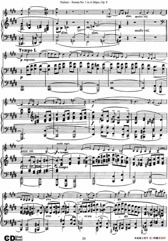 Violin Sonata No.1 in A Major Op.9（小提琴+钢琴伴奏）