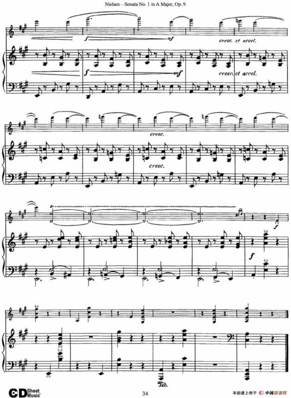 Violin Sonata No.1 in A Major Op.9（小提琴+钢琴伴奏）