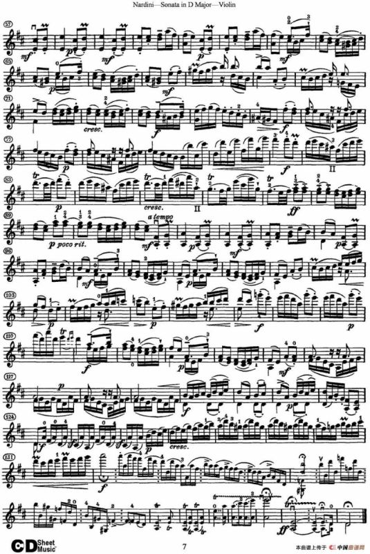 Nardini Violin Sonata in D Major