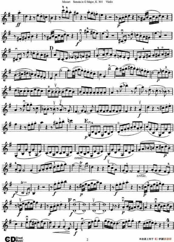 Violin Sonata in G Major K.301