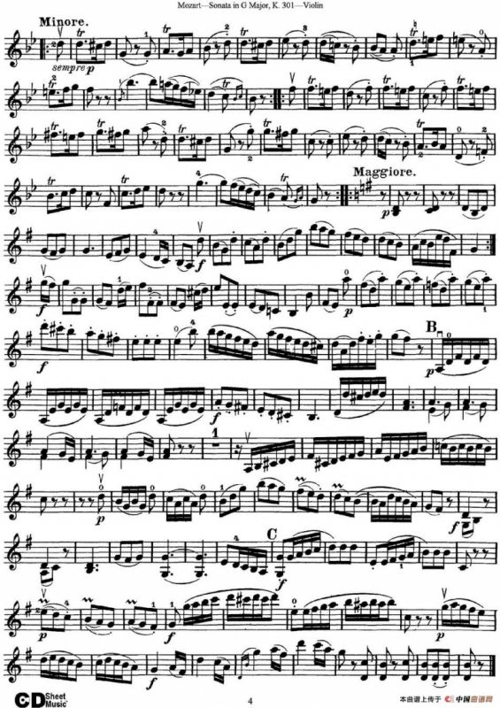 Violin Sonata in G Major K.301