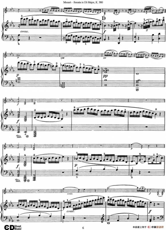 Violin Sonata in Eb Major K.380（小提琴+钢琴伴奏）