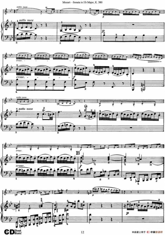 Violin Sonata in Eb Major K.380（小提琴+钢琴伴奏）