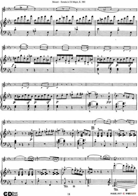 Violin Sonata in Eb Major K.380（小提琴+钢琴伴奏）