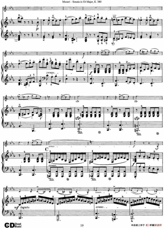 Violin Sonata in Eb Major K.380（小提琴+钢琴伴奏）