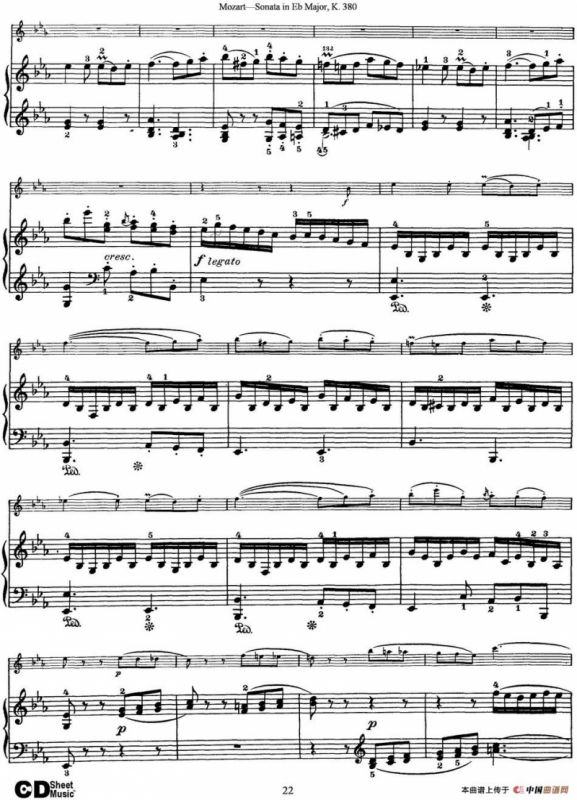 Violin Sonata in Eb Major K.380（小提琴+钢琴伴奏）