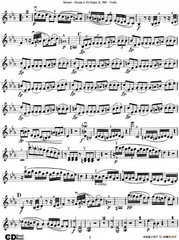 Violin Sonata in Eb Major K.380