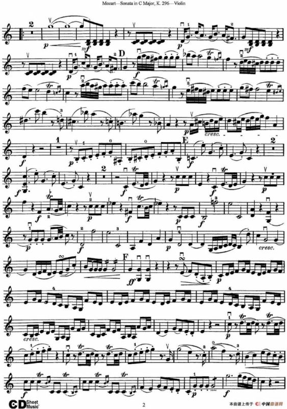 Violin Sonata in C Major K.296