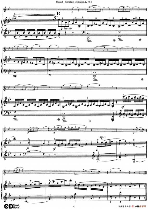 Violin Sonata in Bb Major K.454（小提琴+钢琴伴奏）