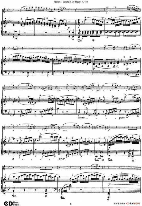 Violin Sonata in Bb Major K.454（小提琴+钢琴伴奏）