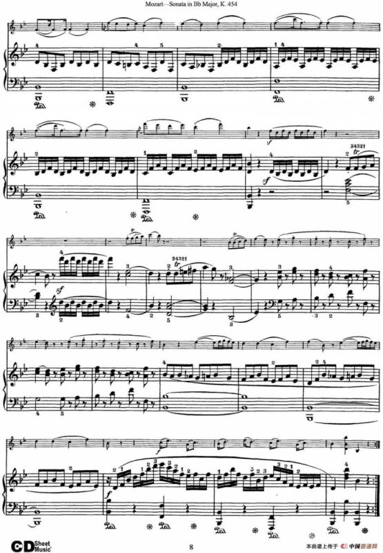 Violin Sonata in Bb Major K.454（小提琴+钢琴伴奏）
